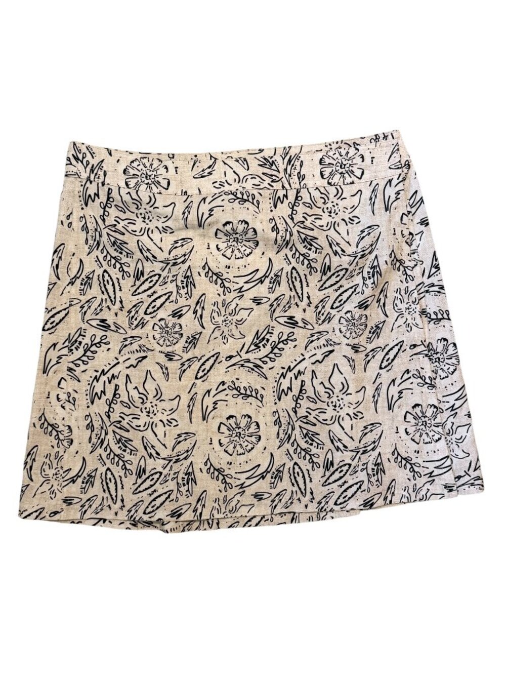 RipSkirt Hawaii Neutral Tropical Floral Print Wrap Performance Skirt size L